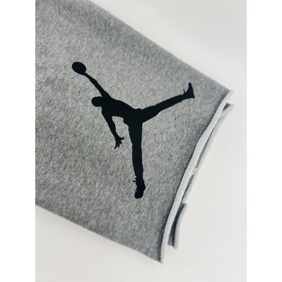 NIKE Air Jordan Jumpman BIG LOGO Shorts Cotton Blend GRAY Boys Size Large L EUC - Picture 1 of 12